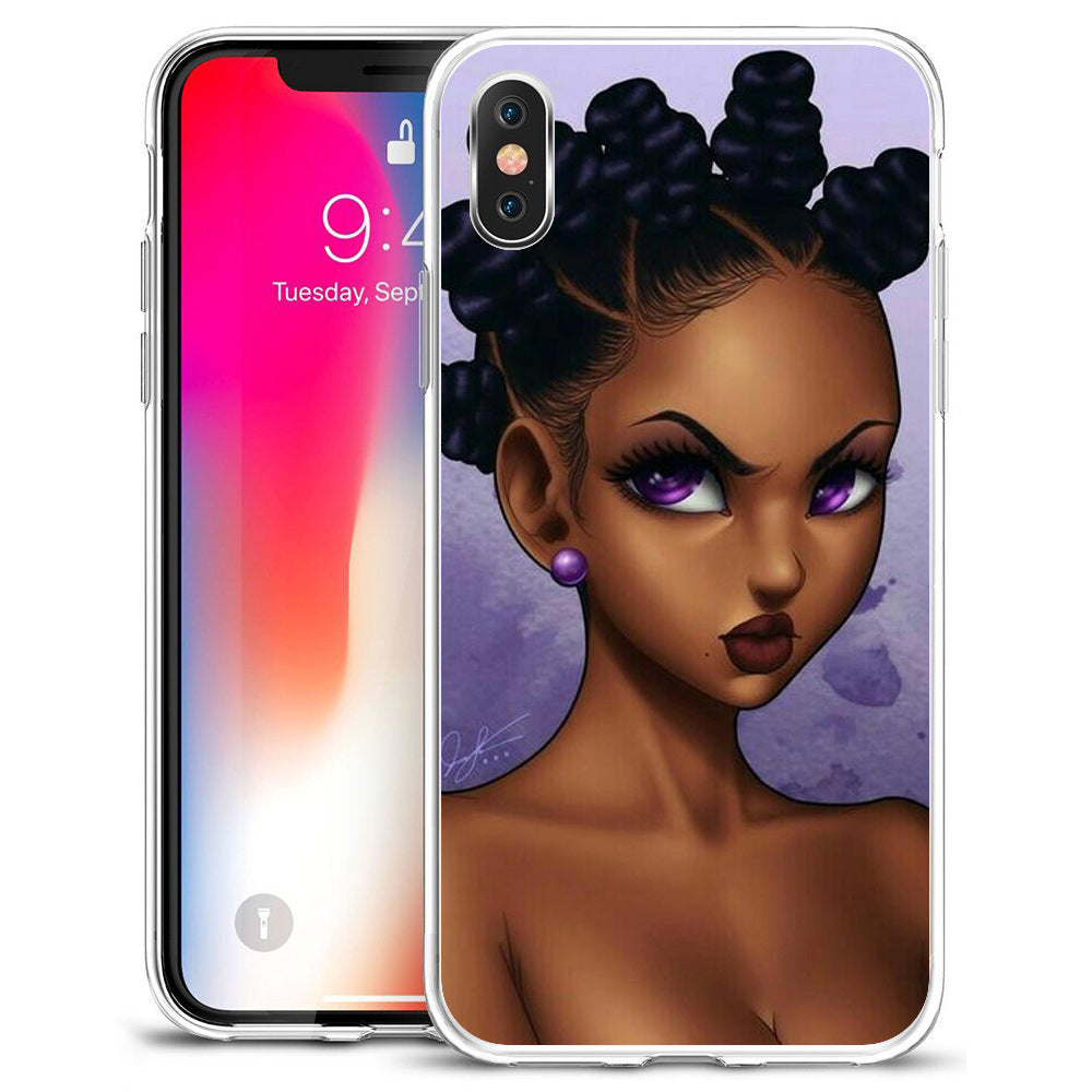 Wholesale Fashion Hand Drawn Girl TPU Phone Cases